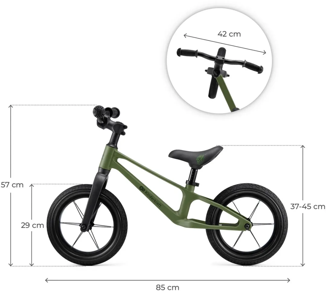 KinderKraft ETER Loopfiets 12" - Groen