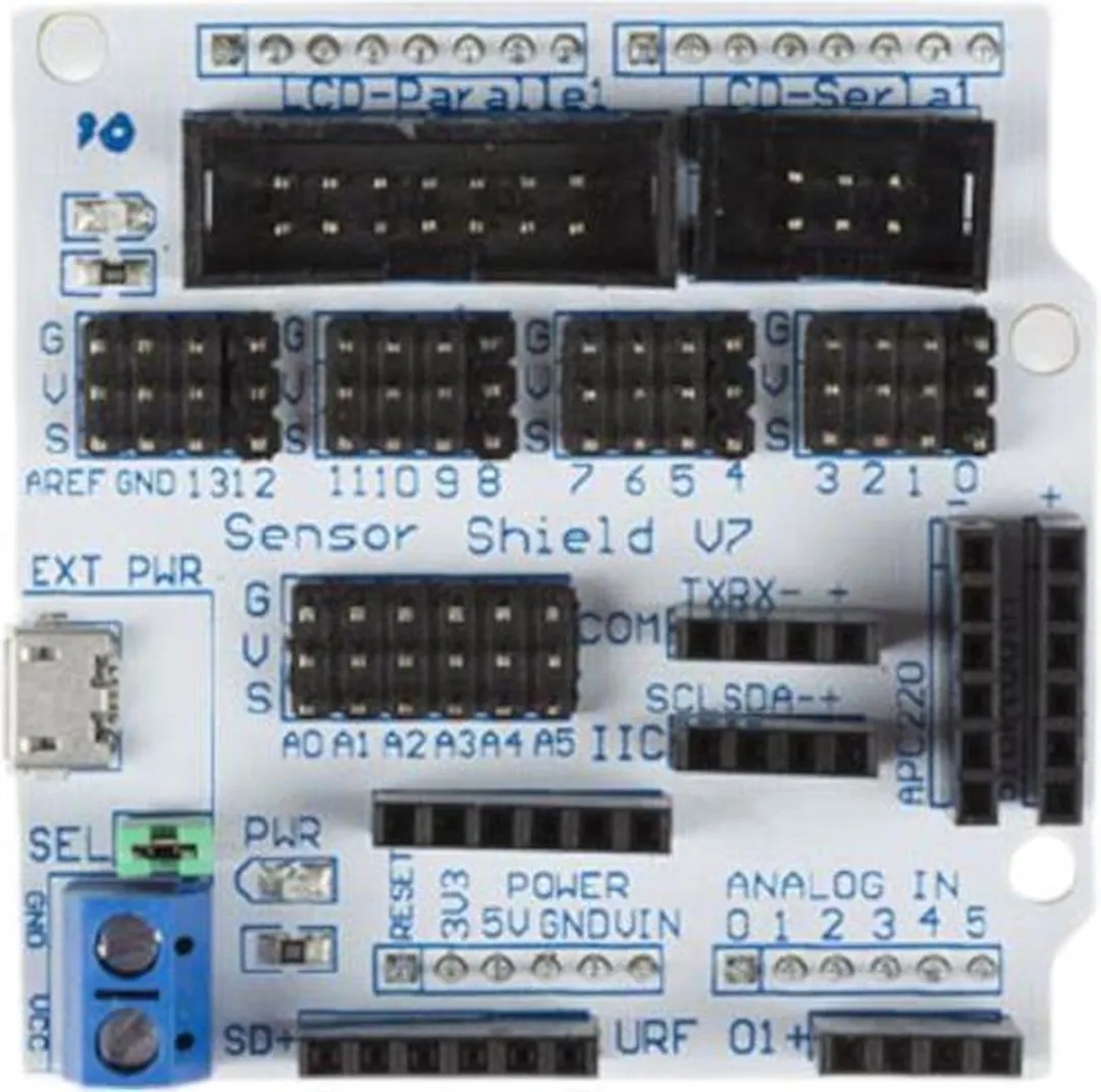 Whadda Sensor-Shield WPSH454 Arduino - 128x64 LCD - Wit/Zwart