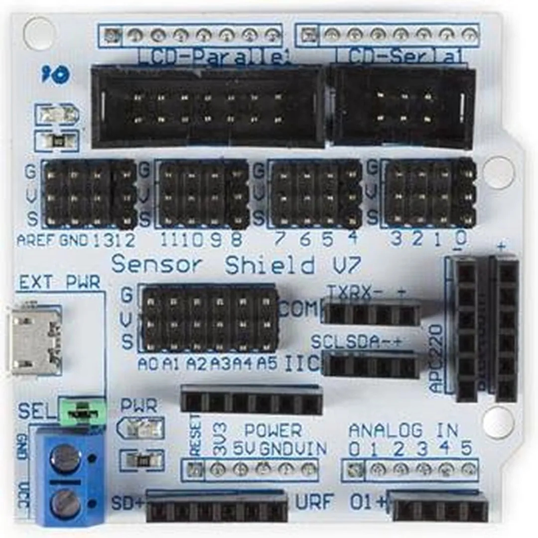 Whadda Sensor-Shield WPSH454 Arduino - 128x64 LCD - Wit/Zwart