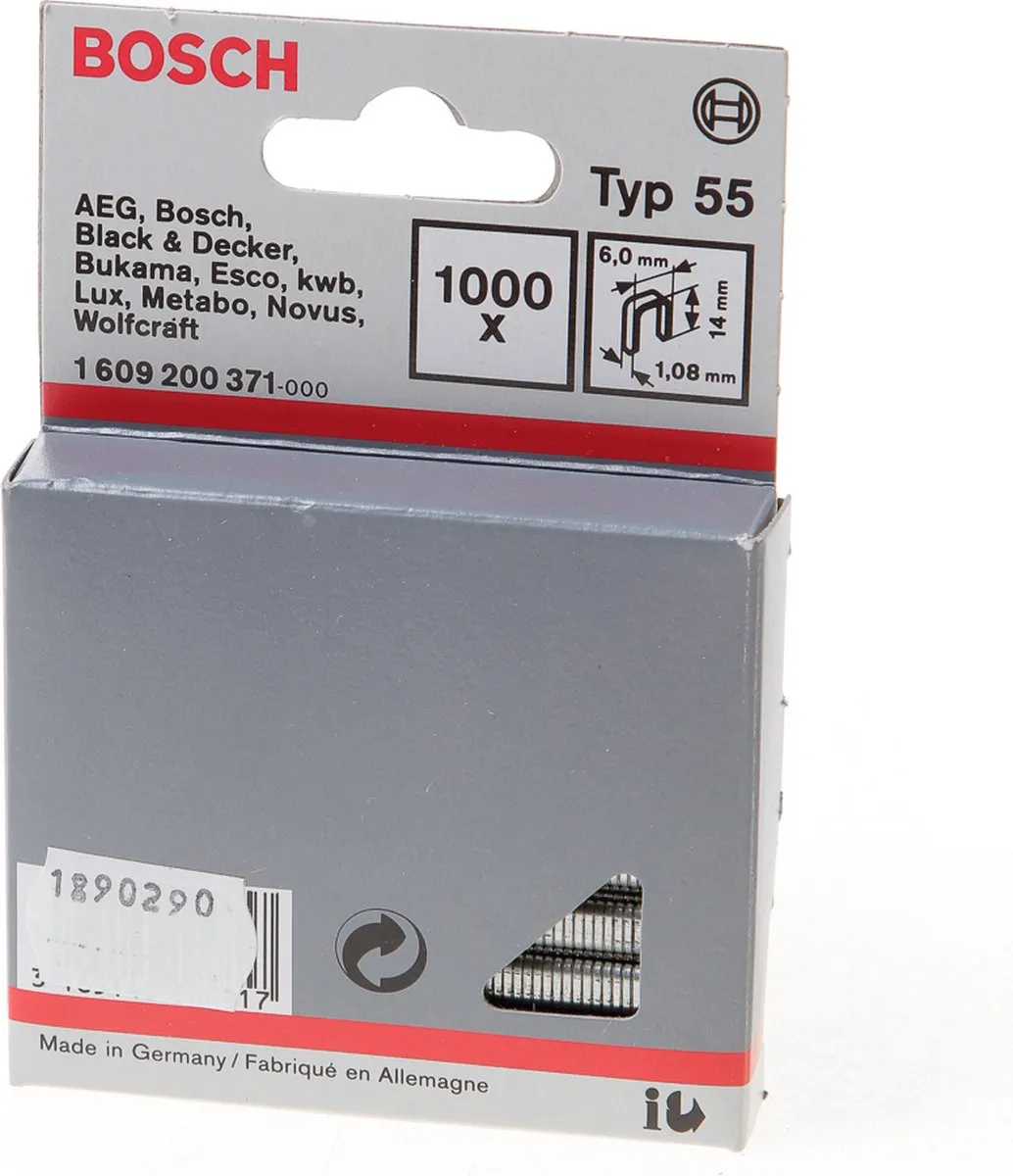 Bosch Niet met smalle rug 1609200371 - 1000 Stuks