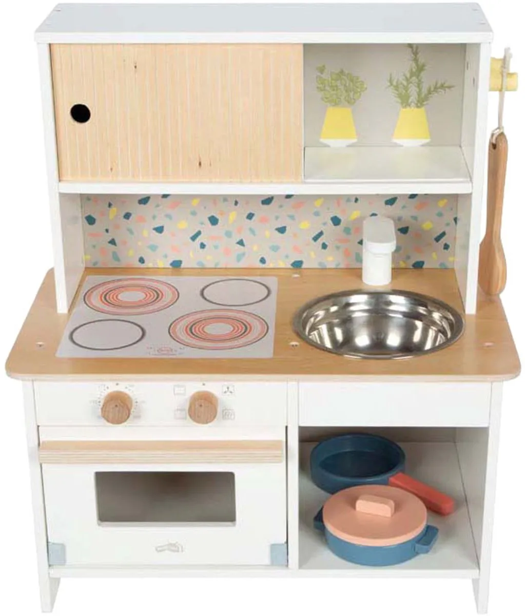 Small Foot Houten Terrazzo Speelkeuken Compact - Multicolor