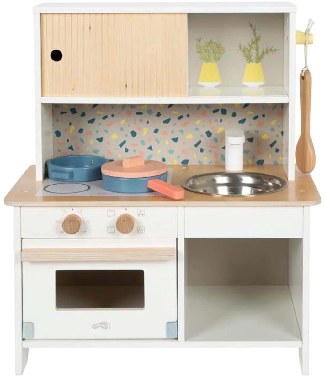 Small Foot Houten Terrazzo Speelkeuken Compact - Multicolor