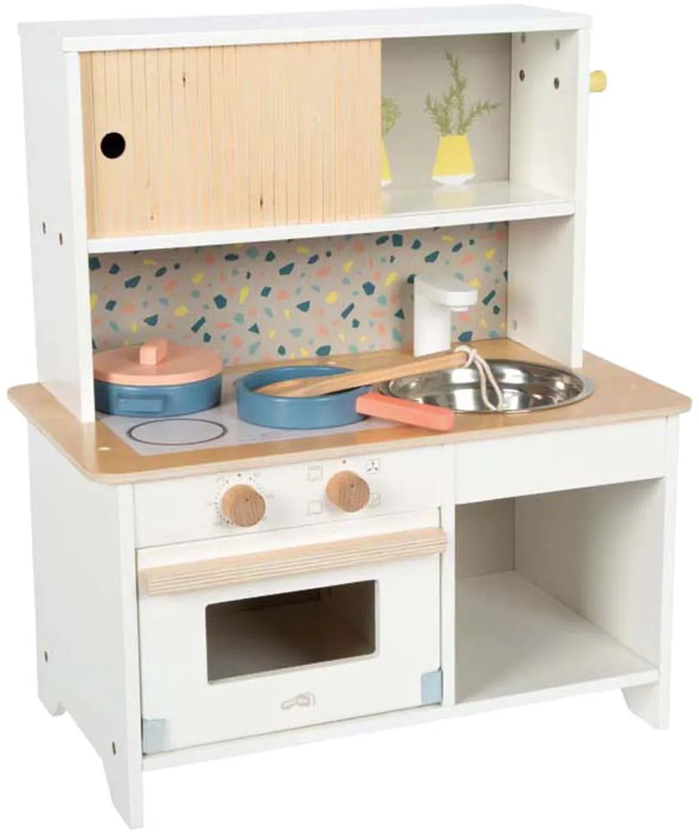 Small Foot Houten Terrazzo Speelkeuken Compact - Multicolor