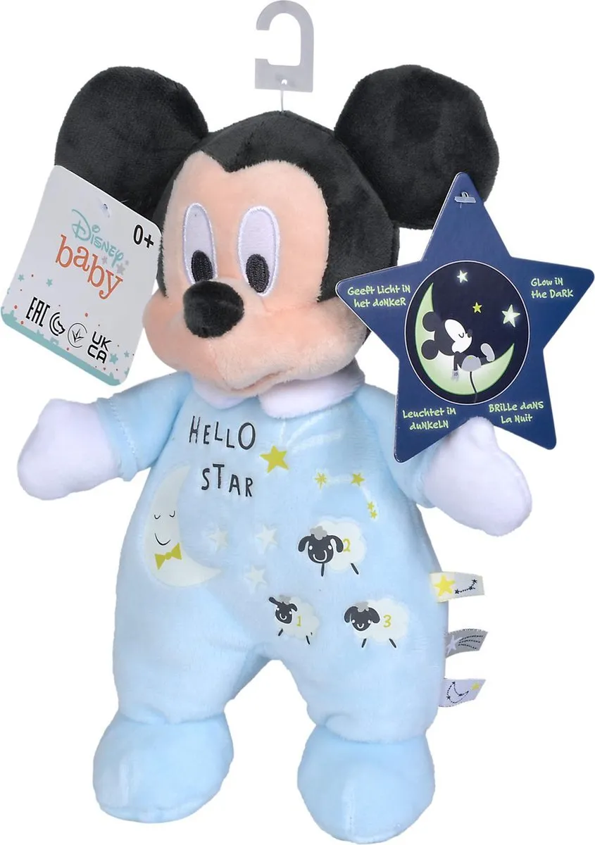 Simba Disney Knuffel Figure Mickey Starry Night Glow in the Dark 25 cm Knuffeles