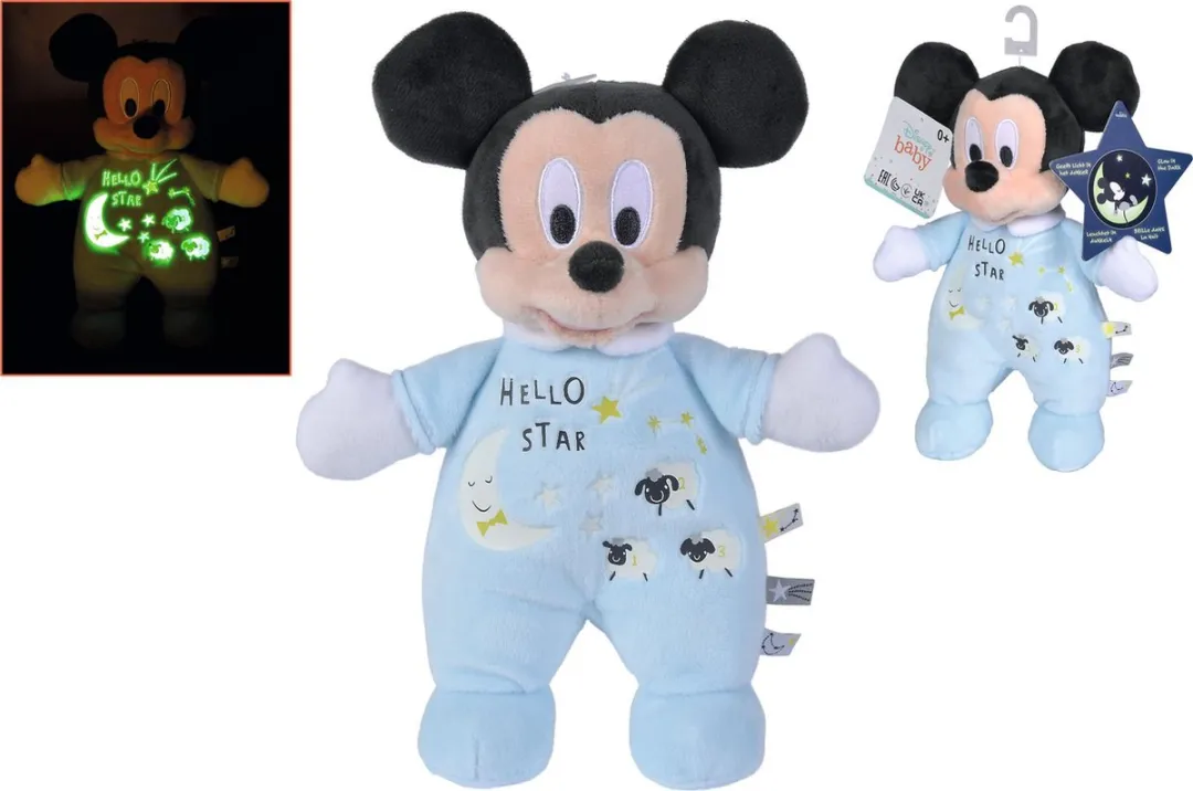 Simba Disney Knuffel Figure Mickey Starry Night Glow in the Dark 25 cm Knuffeles