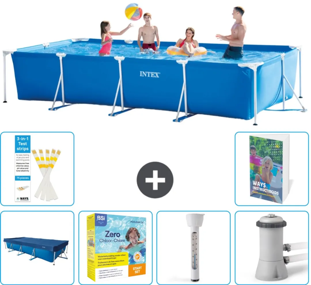Intex Rechthoekig Frame Zwembad 450x220cm