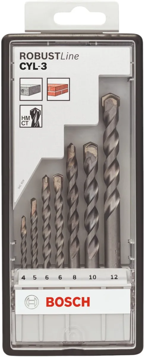 Bosch Robust Line Silver Percussion Betonborenset 7-delig - afbeelding 6 van 6