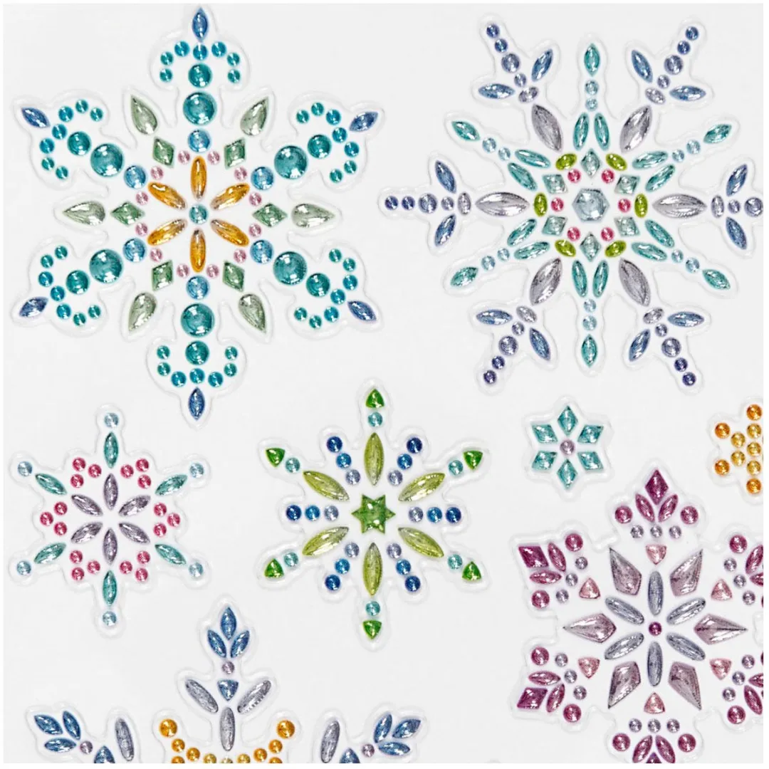 Creativ Company Diamond Stickers IJskristallen - 1 Vel - Multi Kleuren