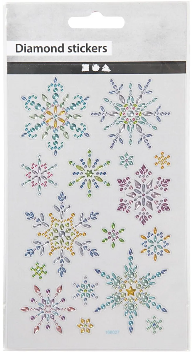 Creativ Company Diamond Stickers IJskristallen - 1 Vel - Multi Kleuren