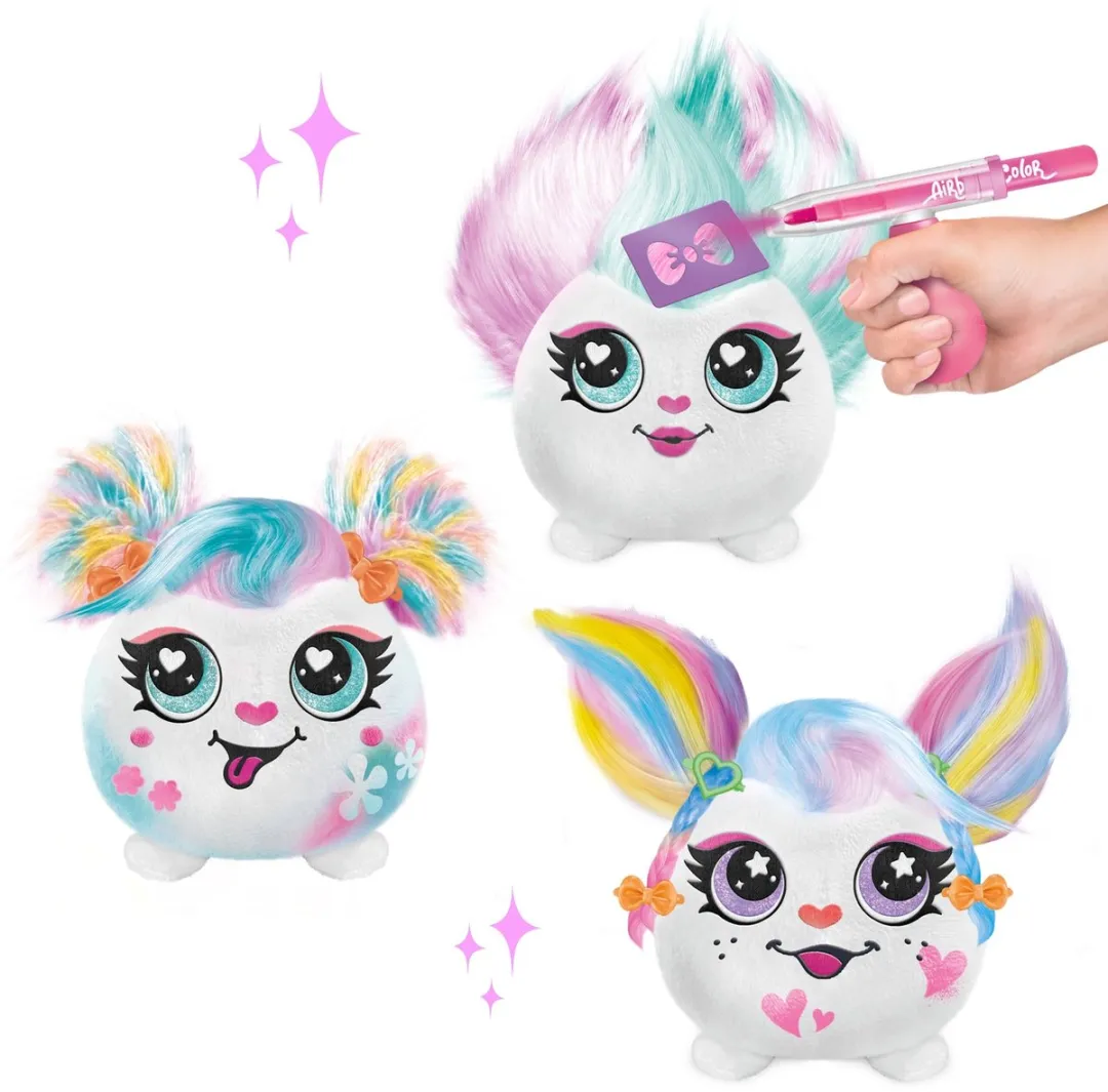 Canal Toys Airbrush Plush Mini Hair'iffic Pluche - Meerkleurig