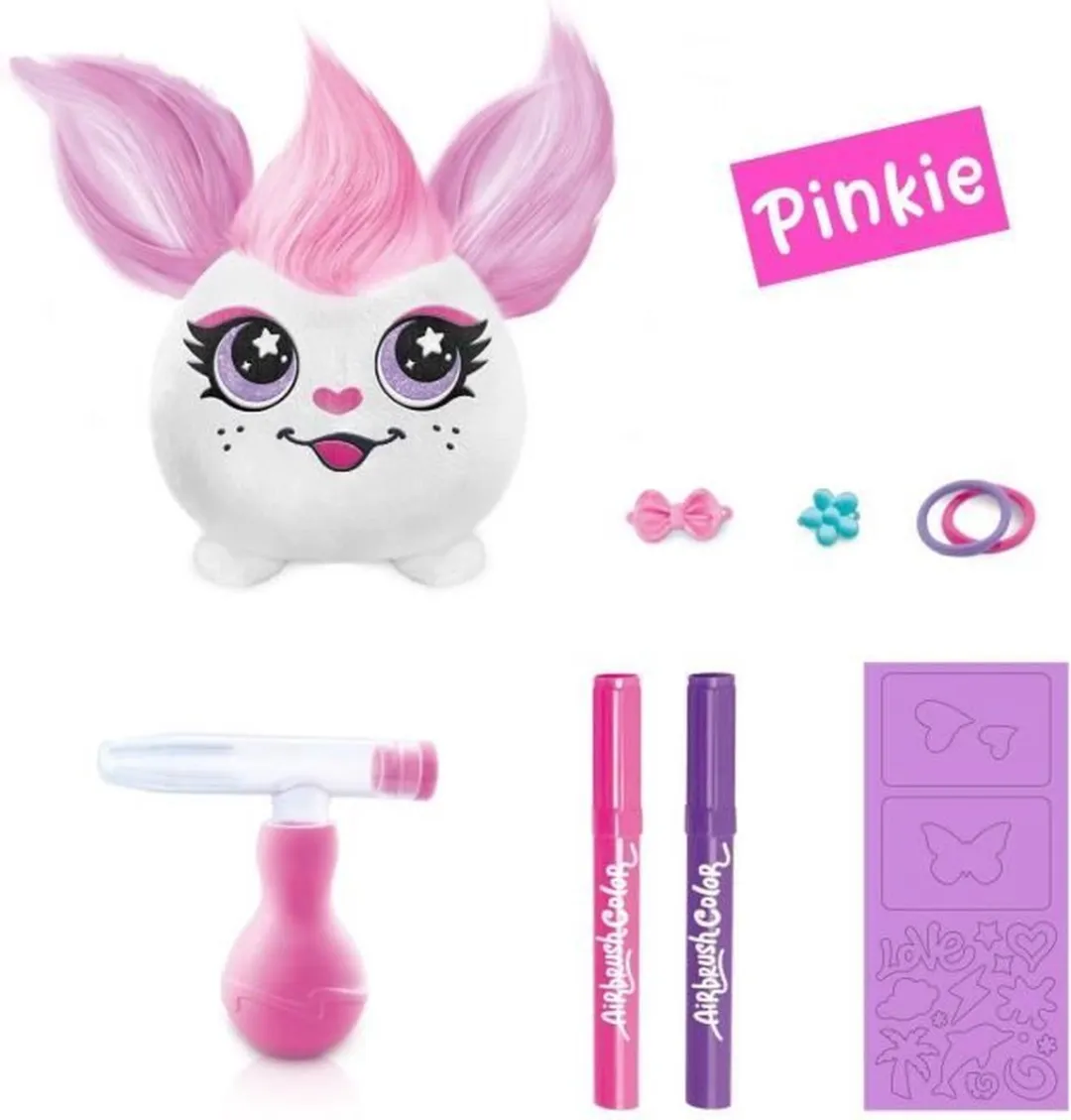 Canal Toys Airbrush Plush Mini Hair'iffic Pluche - Meerkleurig