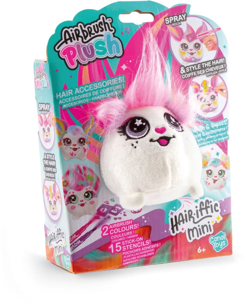 Canal Toys Airbrush Plush Mini Hair'iffic Pluche - Meerkleurig