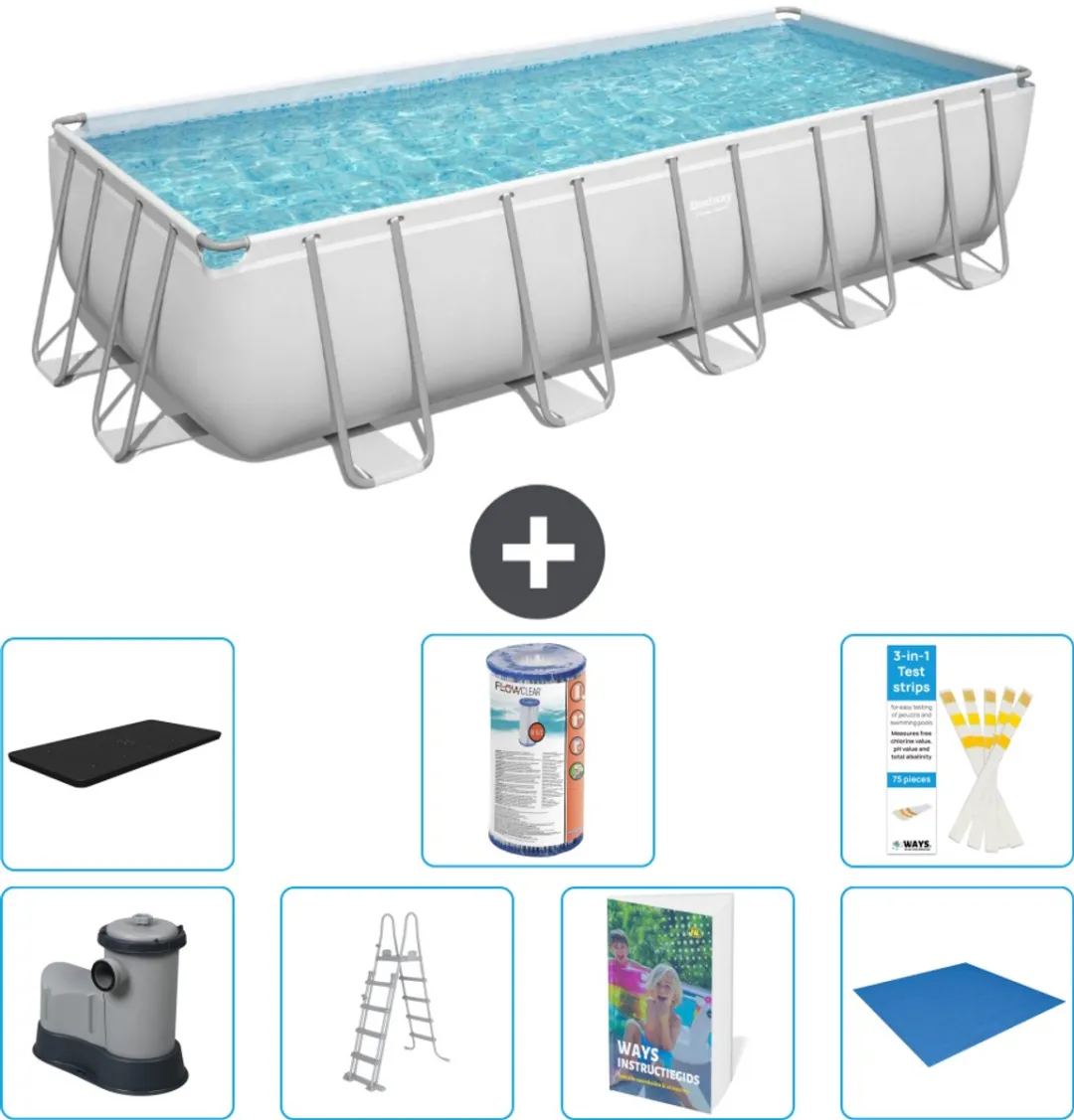 Bestway Power Steel Zwembad 640x274x132cm