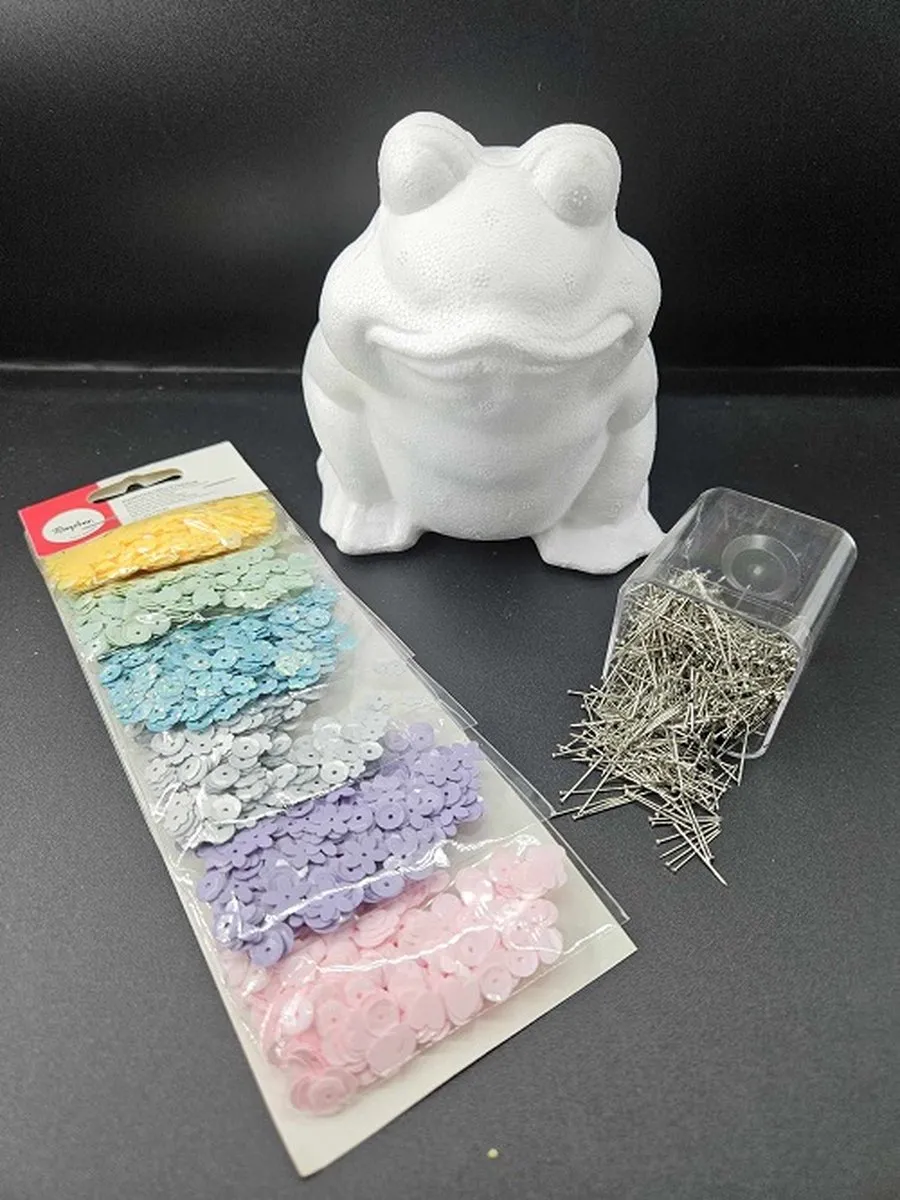 RAYHER Piepschuim Kikker Paillettenpakket - 3 Stuks