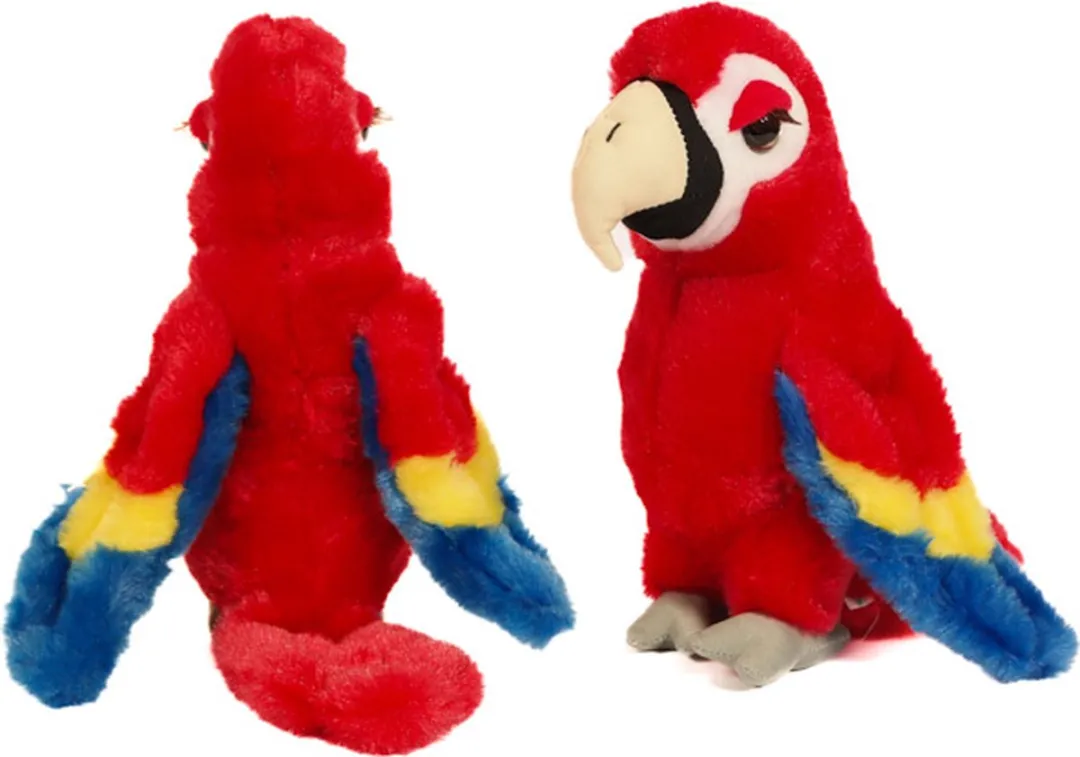 PIA Soft Toys Pluche Papegaai - 24cm - Rood