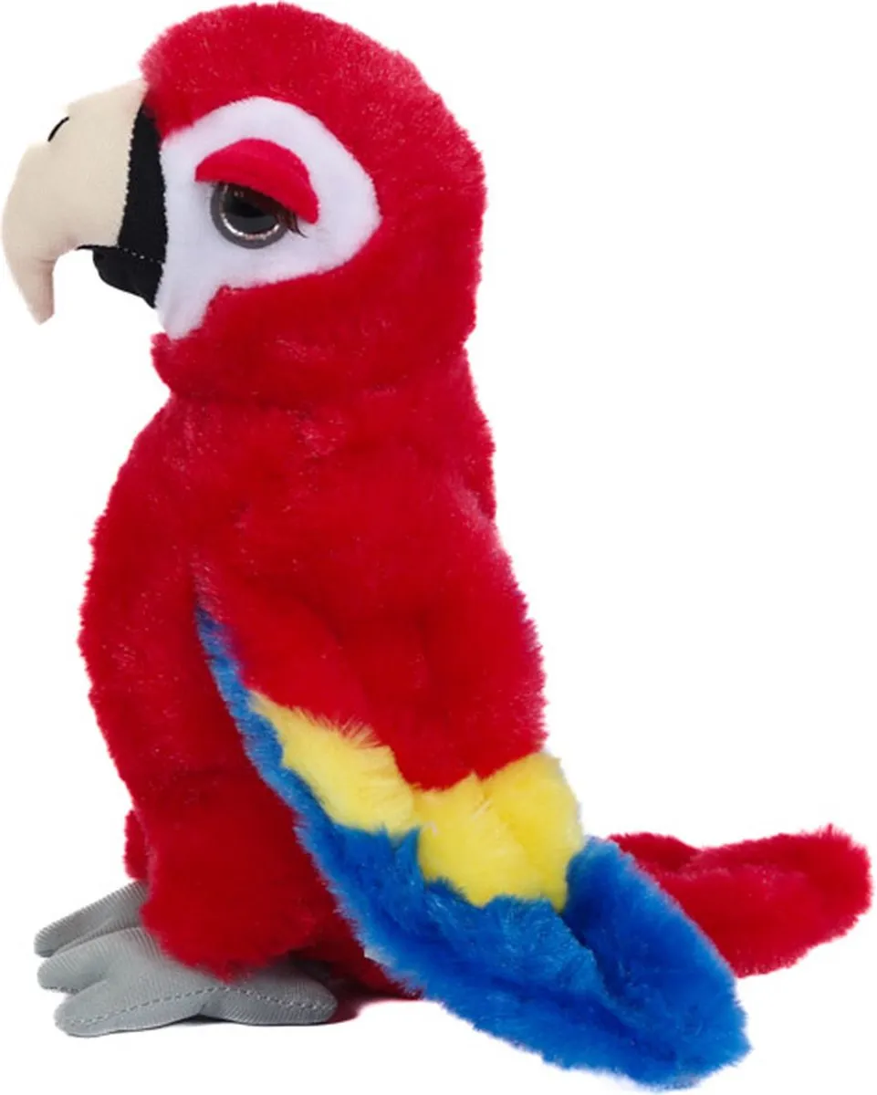 PIA Soft Toys Pluche Papegaai - 24cm - Rood