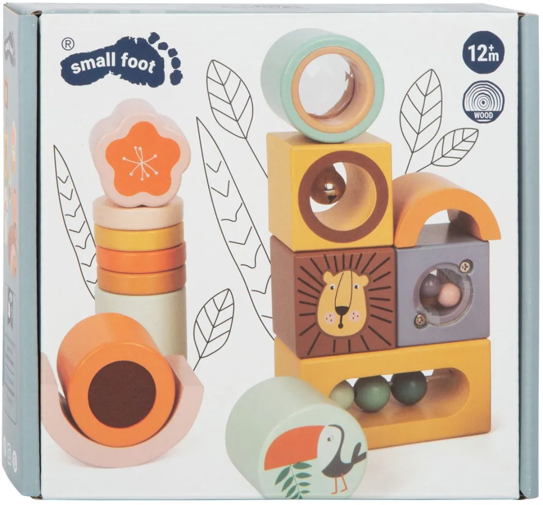 Small Foot Houten Ontdekblokken Safari - 12-delig - Multicolor