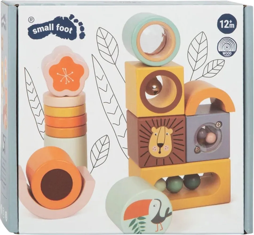 Small Foot Houten Ontdekblokken Safari - 12-delig - Multicolor