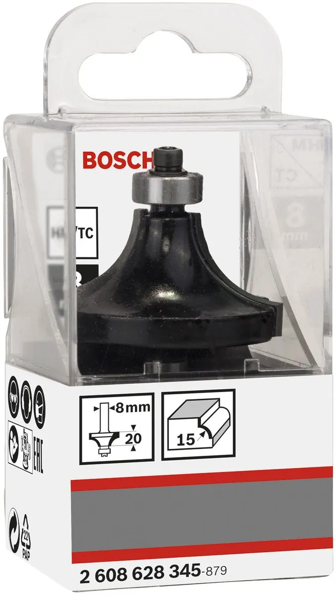 Bosch Afrondprofielfrezen 8mm R1 15mm