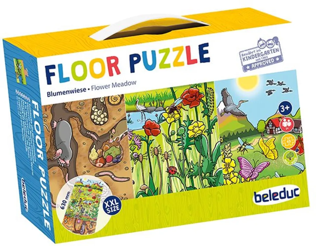 Beleduc Vloerpuzzel Bloemenweide 16212 - Multicolor