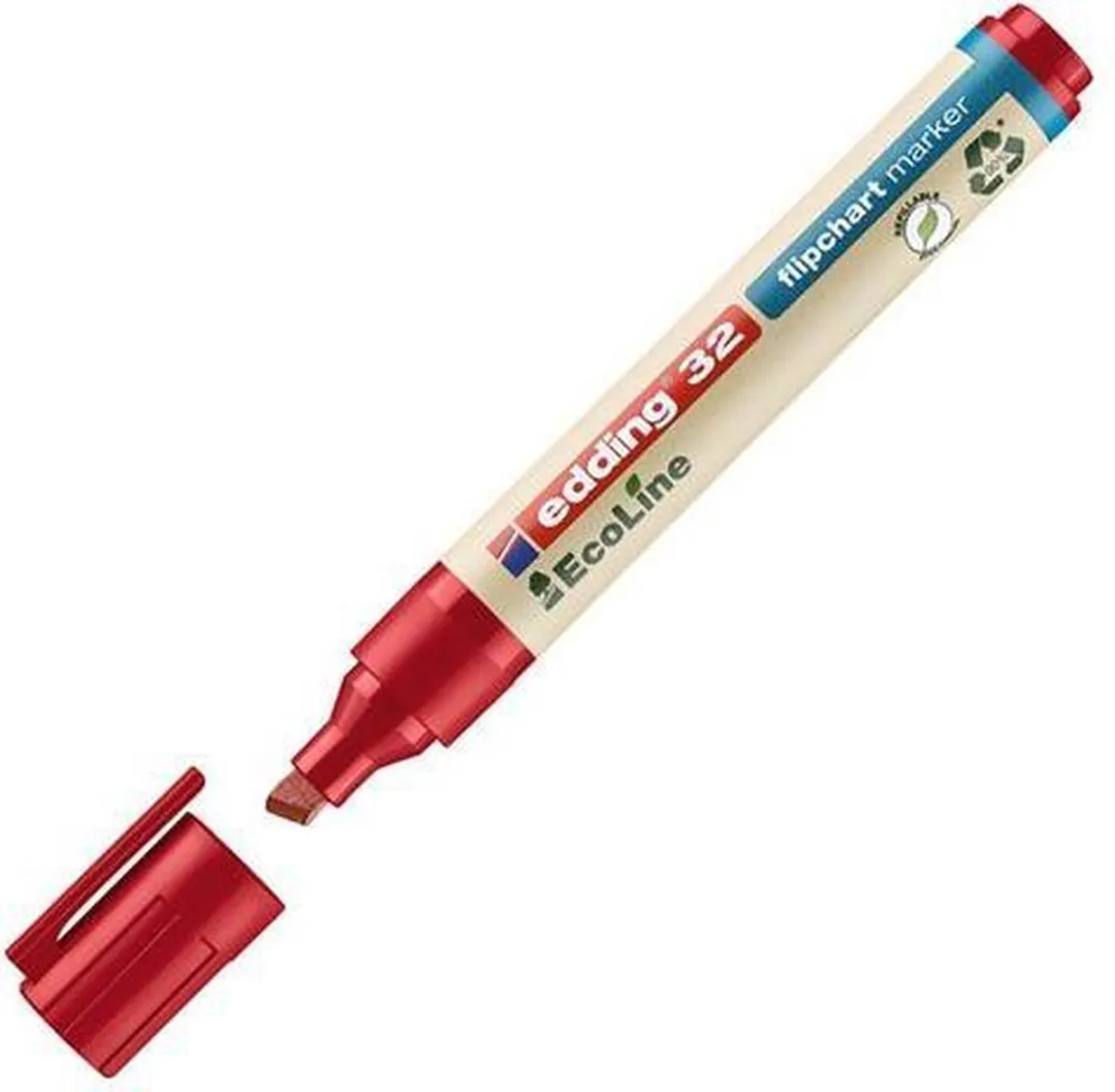 edding 32 eco Flipovermarker - Rood - 10 Stuks