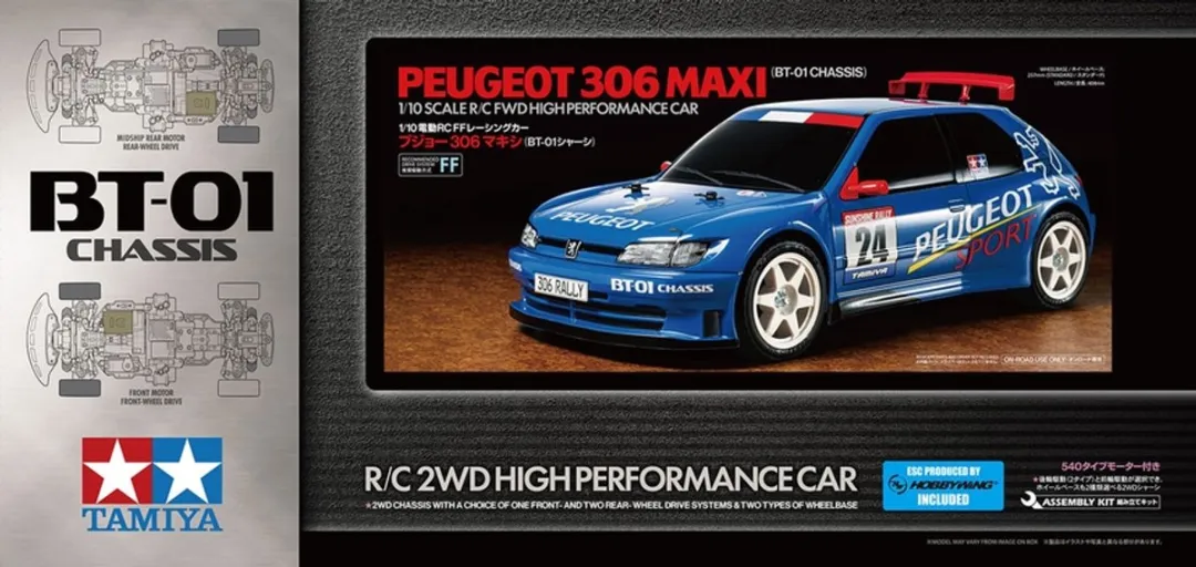 Tamiya Peugeot 306 Maxi BT-01 RC Auto 1:10