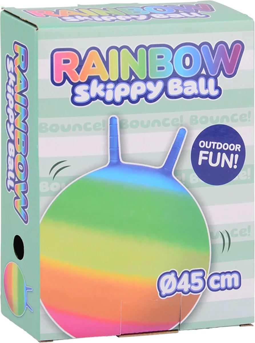 Johntoy Regenboog Skippybal 45cm - Multi