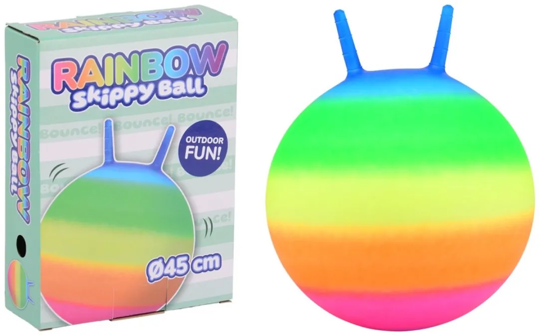 Johntoy Regenboog Skippybal 45cm - Multi
