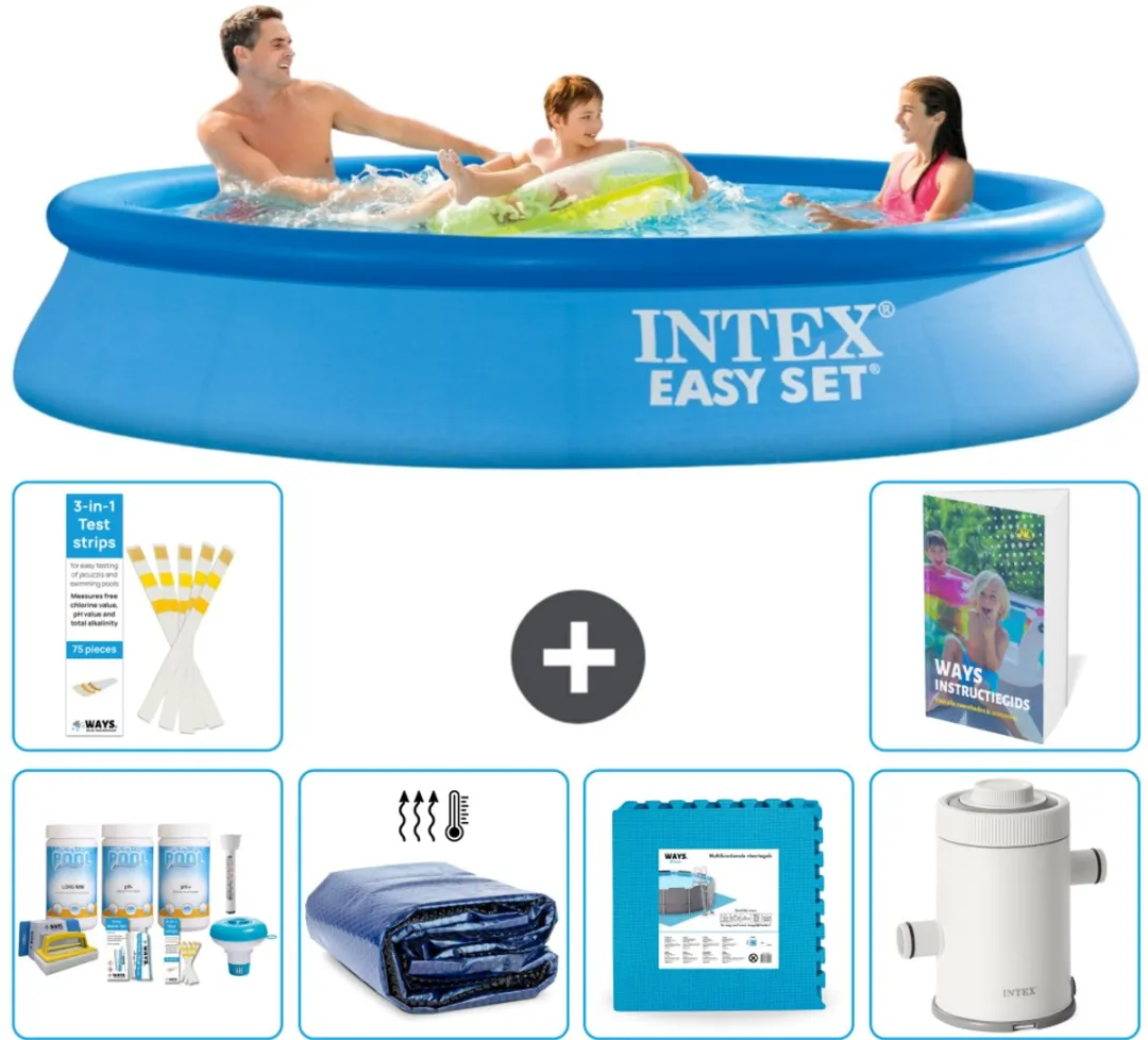 Intex Easy Set Zwembad 305x61cm - Blauw - 7-delig