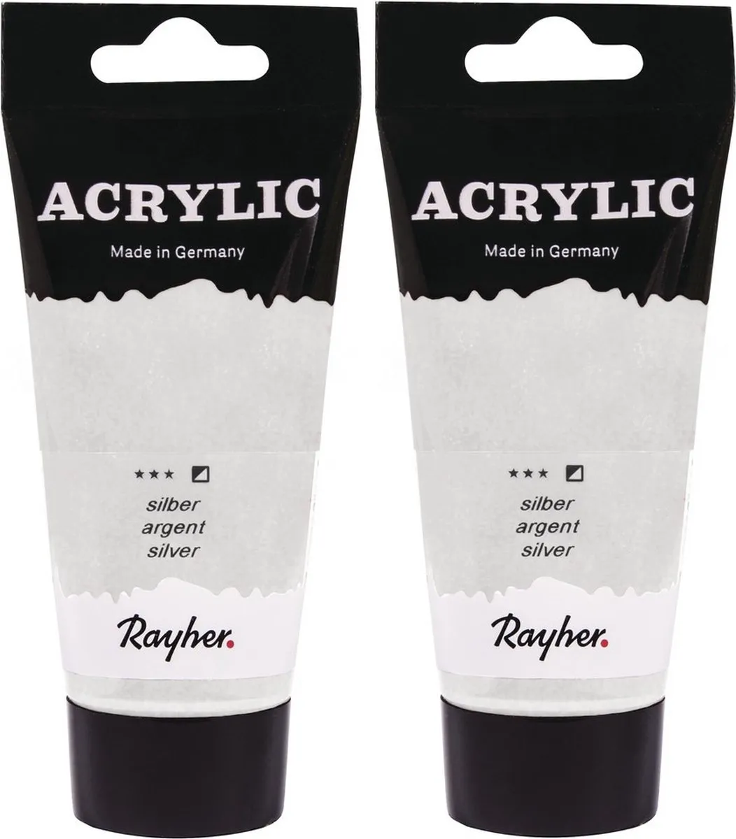 Rayher Acrylverf Zilver 75ml