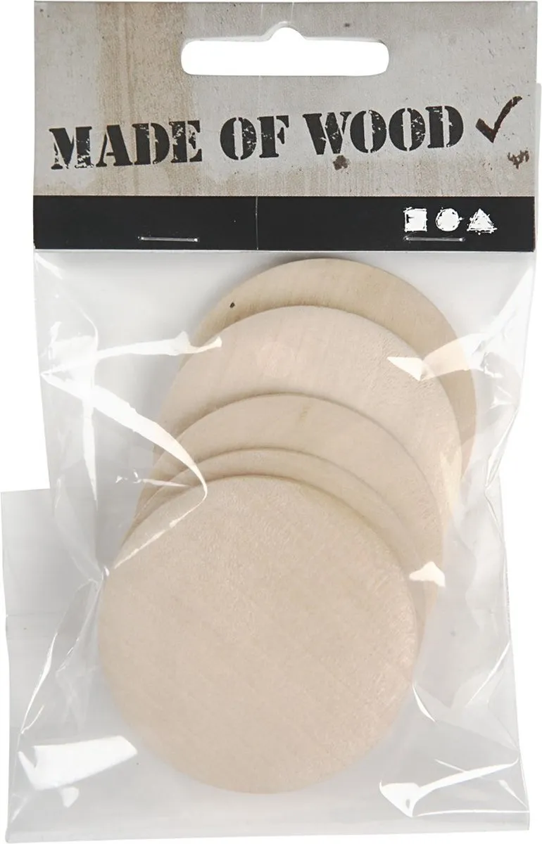 Creativ Company Creotime Knopen 5cm - 5 Stuks Geel