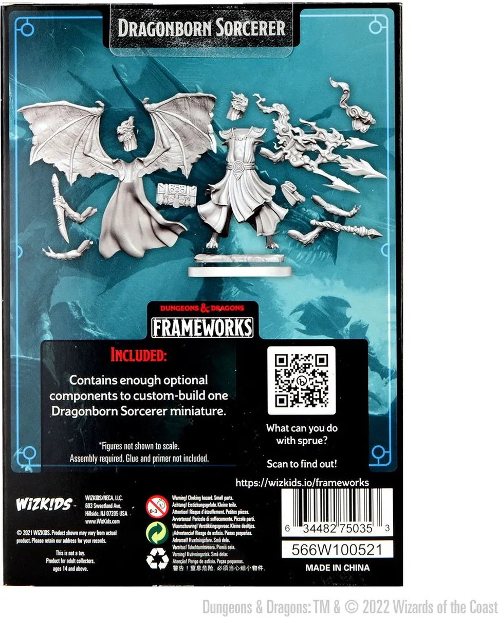 Wizkids D&D Dragonborn Sorcerer Female - Grijs