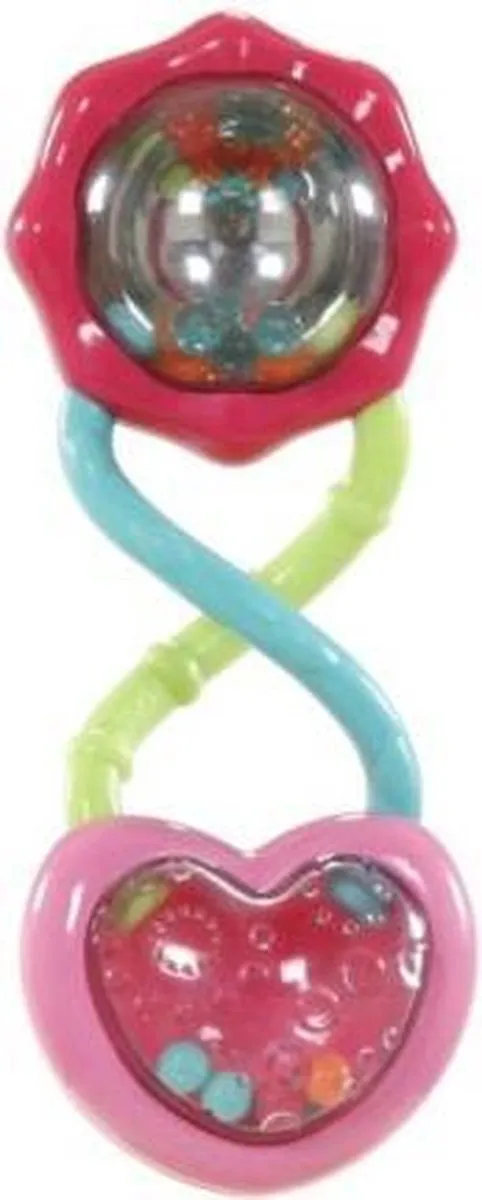Bright Starts Barbell Rattle Pretty in Pink - 6 Stuks - afbeelding 4 van 6