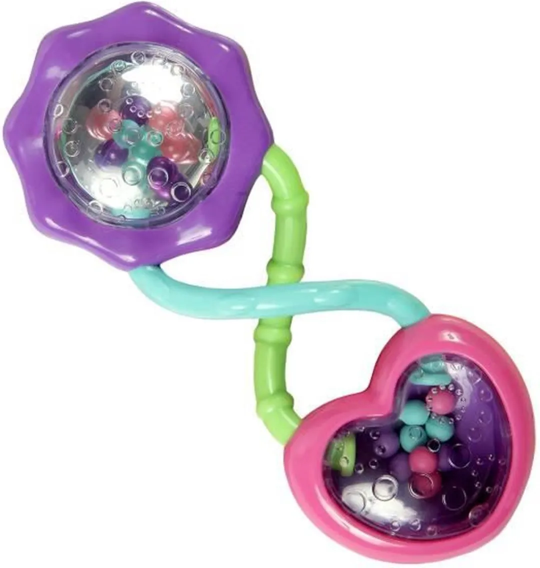Bright Starts Barbell Rattle Pretty in Pink - 6 Stuks - afbeelding 5 van 6