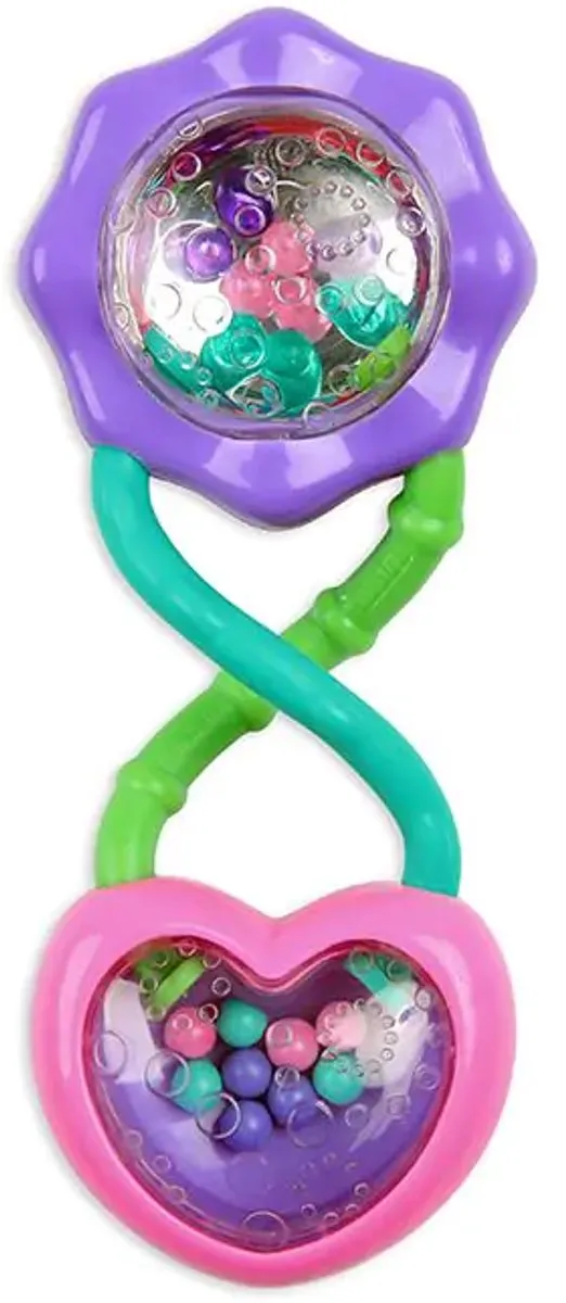 Bright Starts Barbell Rattle Pretty in Pink - 6 Stuks - afbeelding 6 van 6