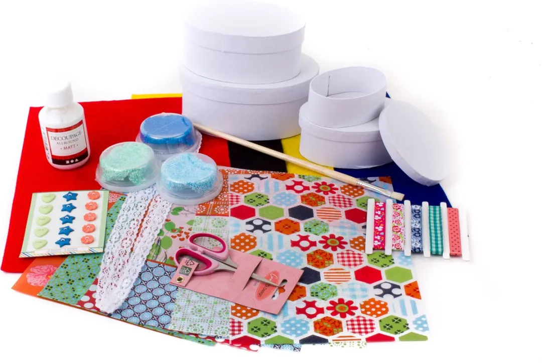 Foam Clay Knutselpakket Ovale Opbergdoosjes Décopatch - 4 Stuks