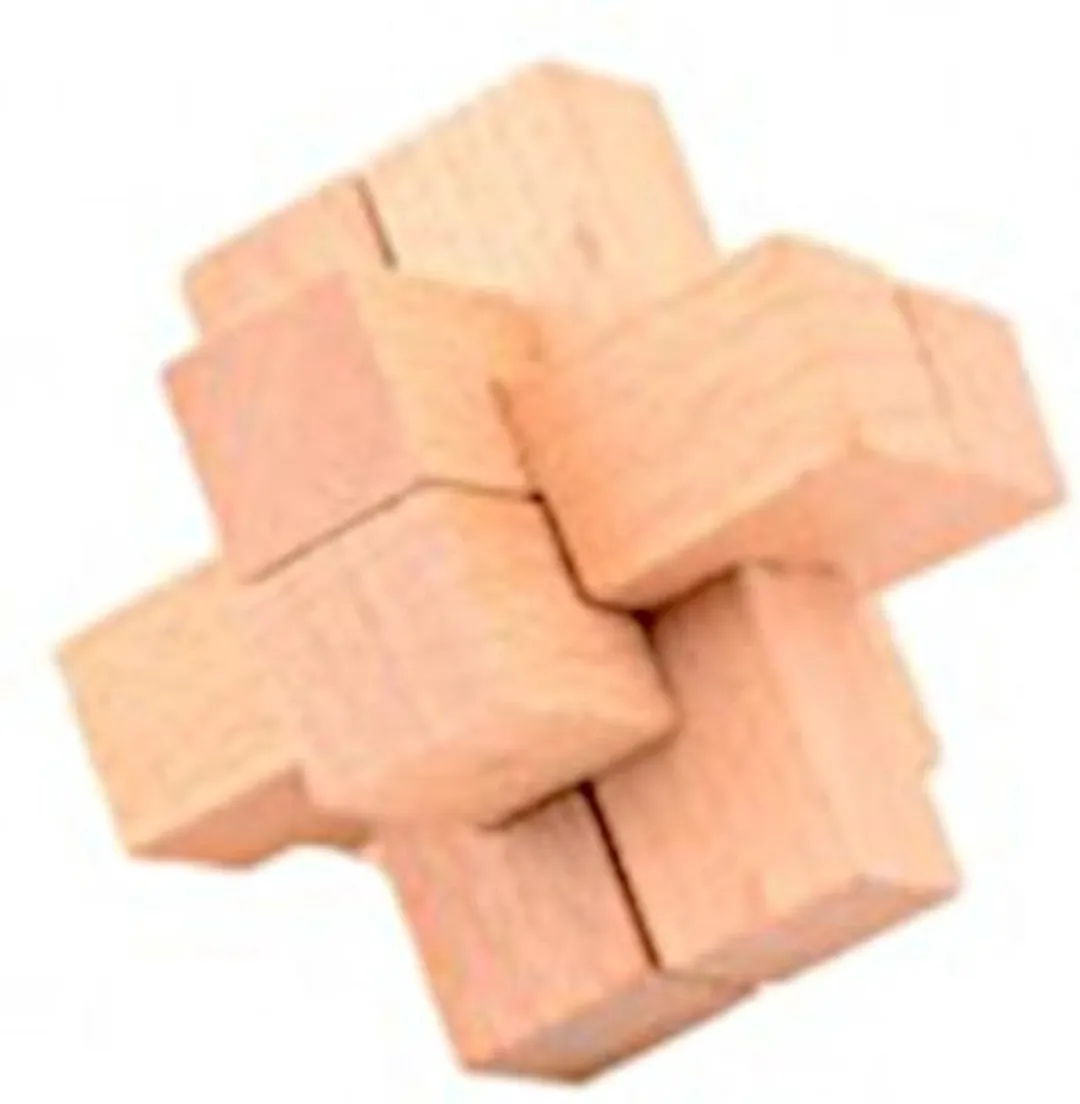 Johntoy Houten Hersenkraker Puzzel 4,5 cm