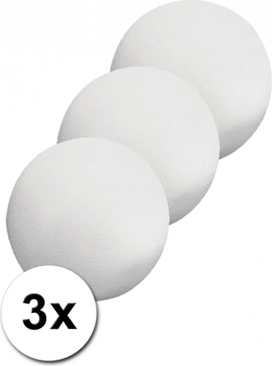Rayher Piepschuim Bollen Wit - 3 Stuks Ø15cm
