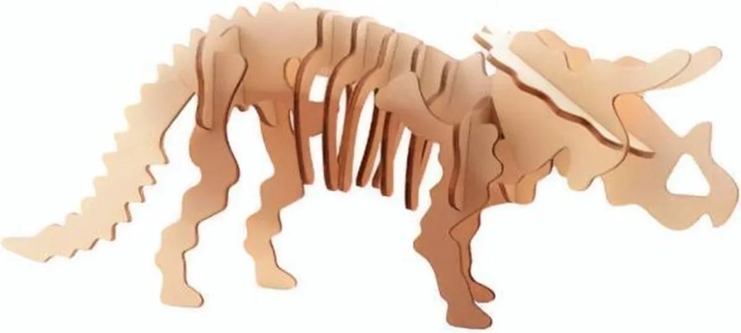 Johntoy Houten 3D Puzzel Tyrannosaurus Rex 21cm - 4 Stuks