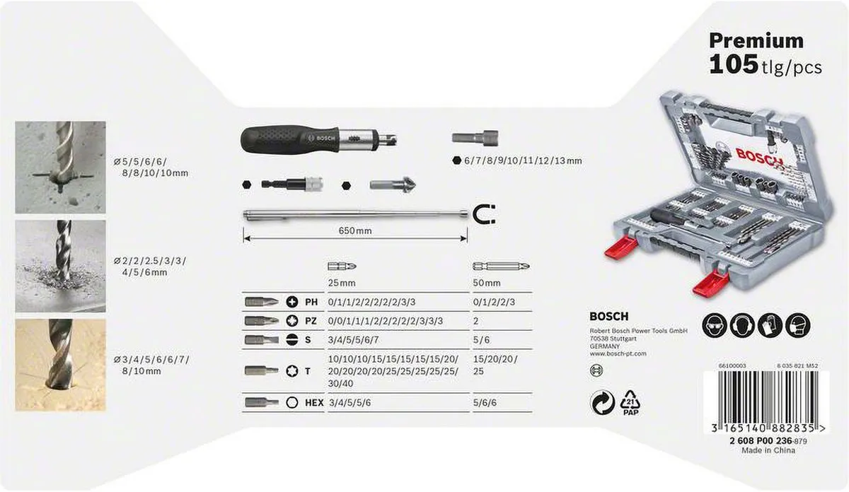 Bosch Premium X-Line Boor- en Schroefbitset 105-delig