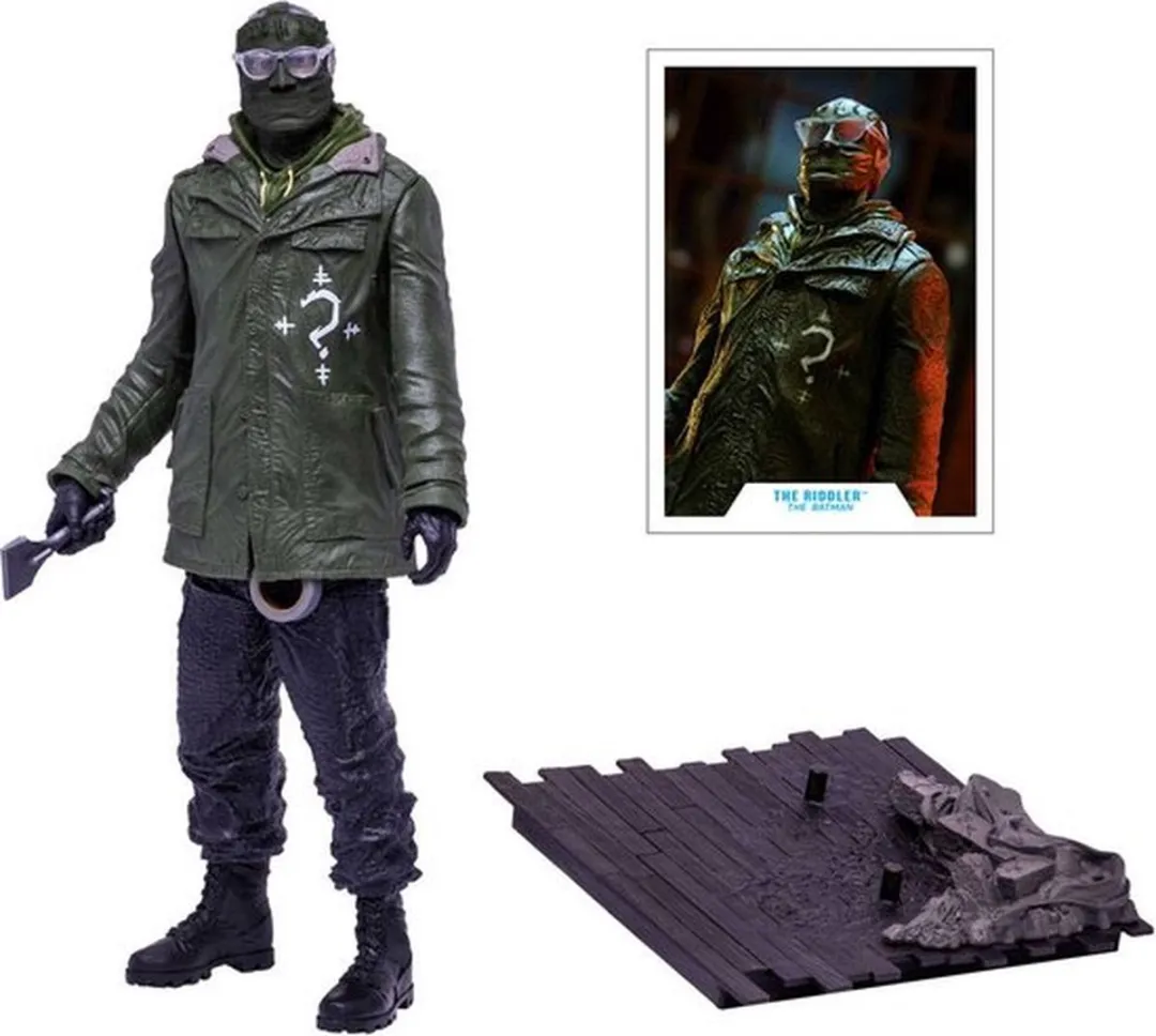 McFarlane Toys Riddler The Batman Movie Posed PVC Statue 30cm - Multi - afbeelding 6 van 6
