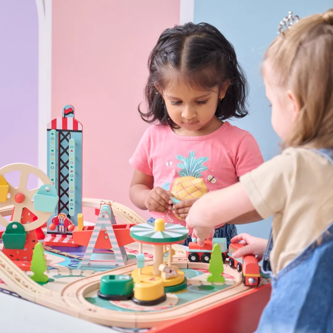 Teamson Kids Houten Treinset Speeltafel T-AT-0006-00A - Multicolor - afbeelding 6 van 6