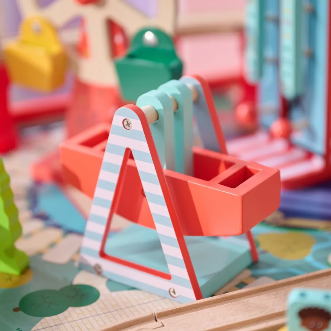 Teamson Kids Houten Treinset Speeltafel T-AT-0006-00A - Multicolor