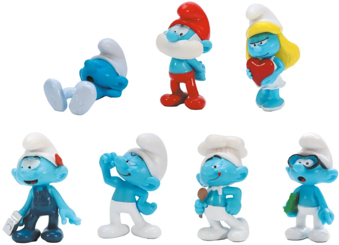 Plastoy De Smurfen Set - 7 Stuks 4cm - Multicolor