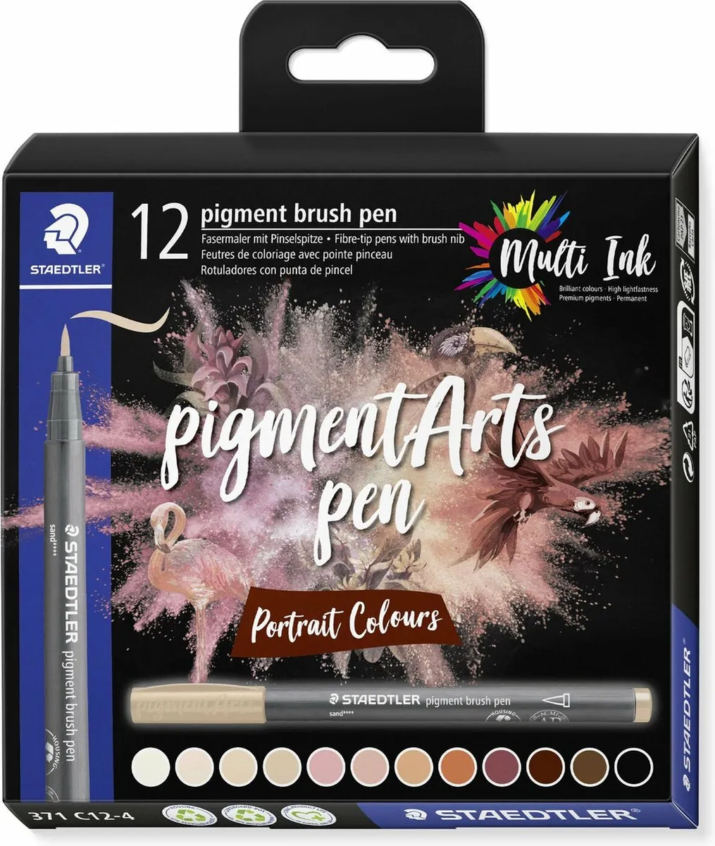 STAEDTLER Pigment Arts Pen Portrait Colours 12 Stuks - afbeelding 6 van 6