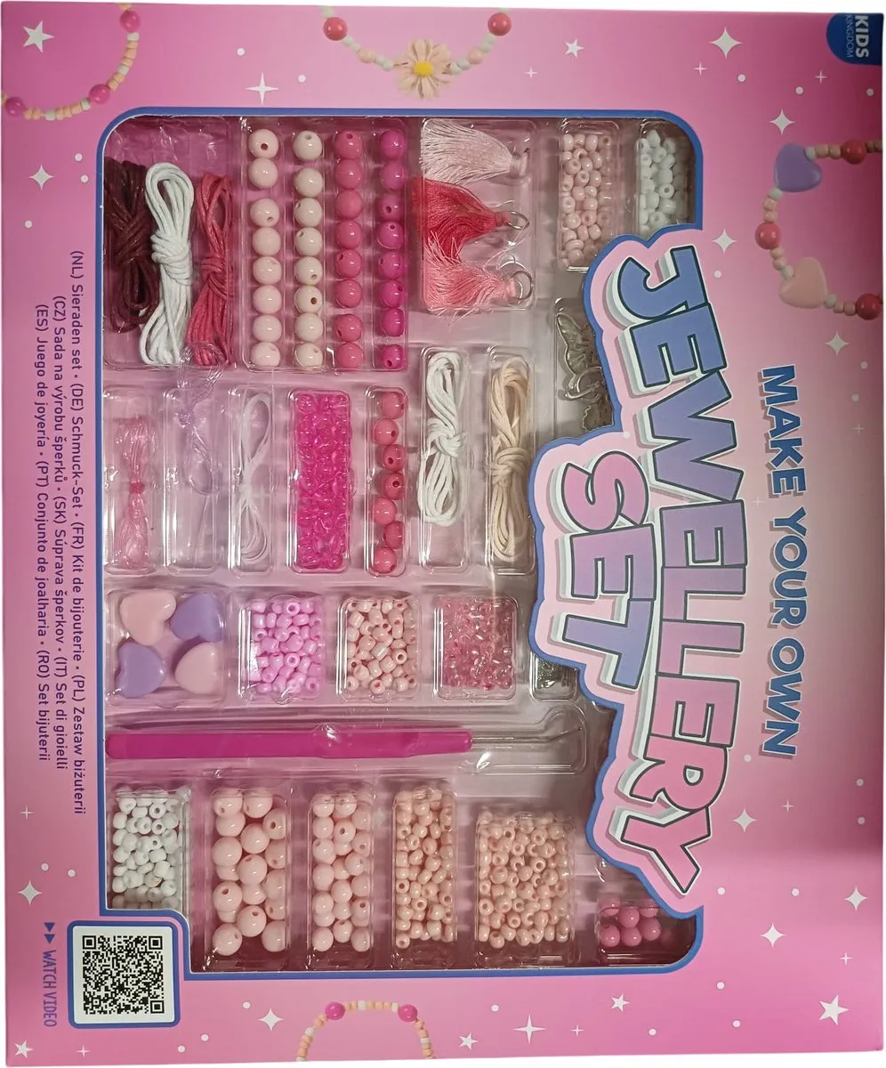 Eddy Toys Sierraden Set - 200 Stuks - Roze