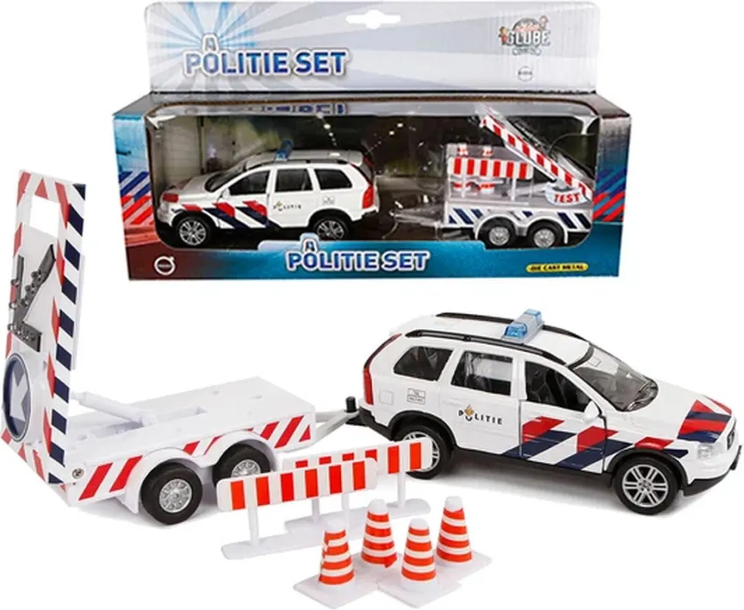 Kids Globe Die-cast Politie Volvo XC90 510633 - Wit