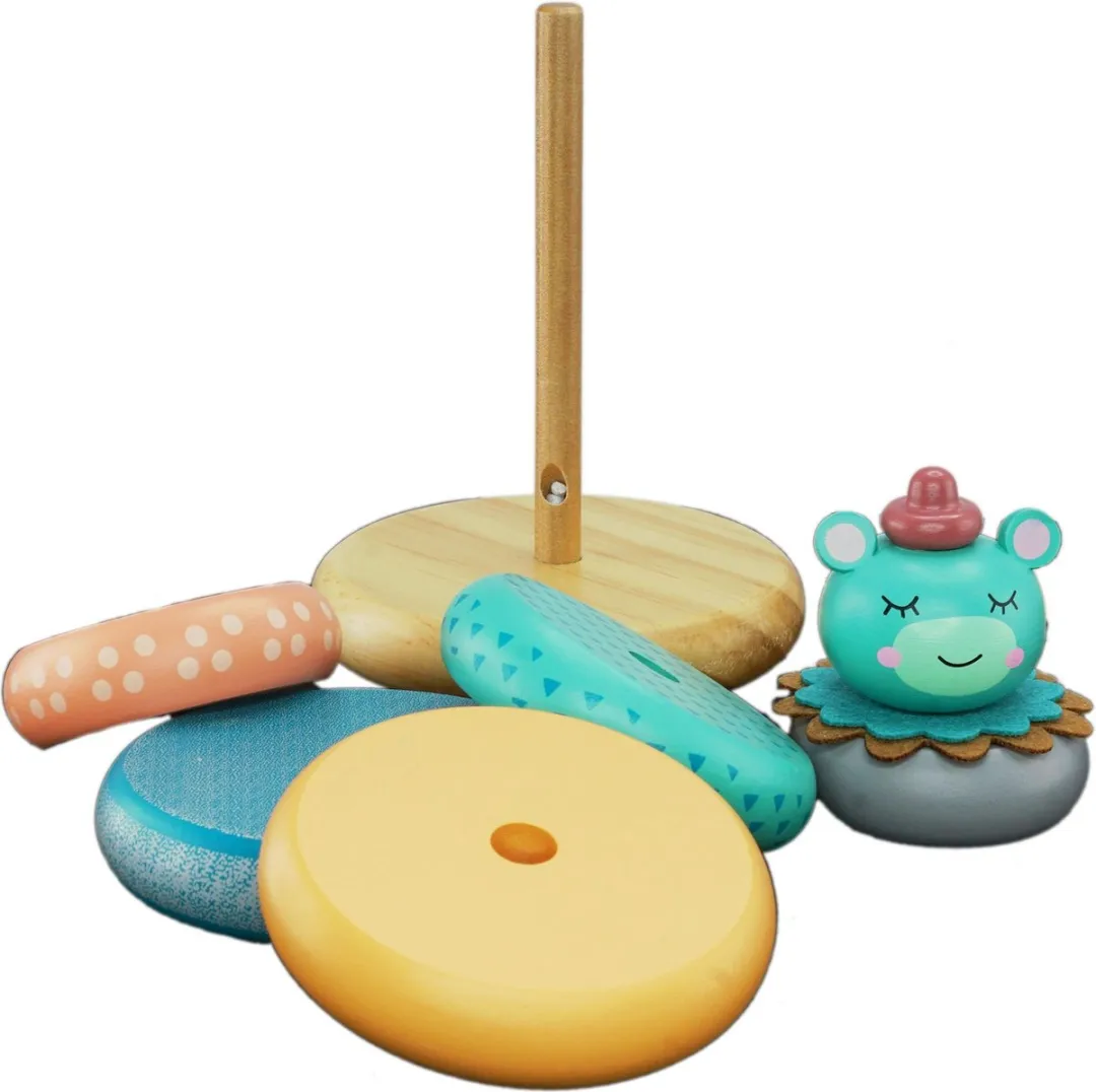 Barbo Toys Stapelringen Forest Friends Teddy - Multi