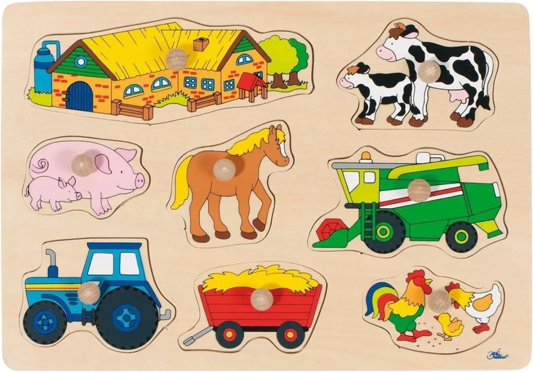 Goki Houten Puzzel Boerderij 10 Stuks
