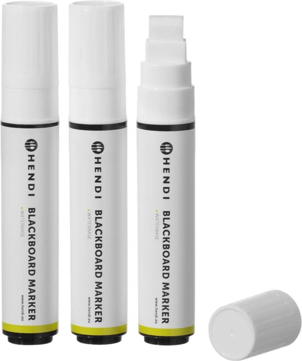 HENDI Krijtstiften Plat 15mm Wit
